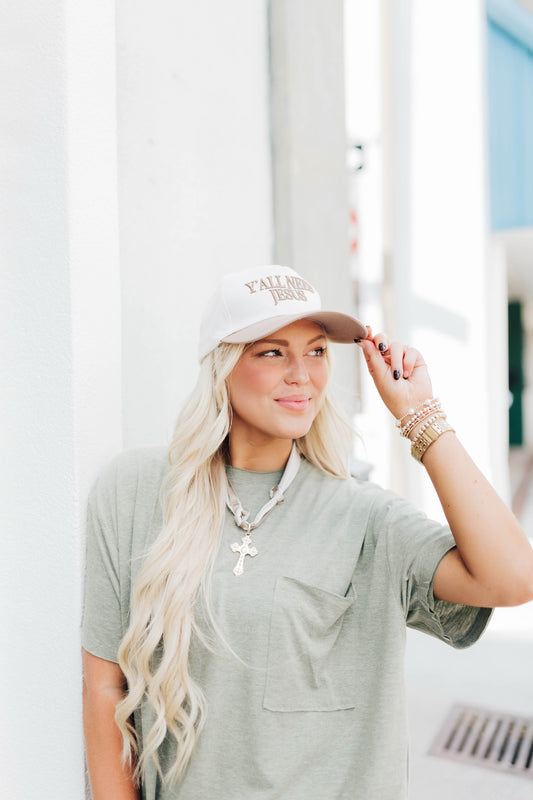 "Y'all Need Jesus" Mocha Trucker Hat
