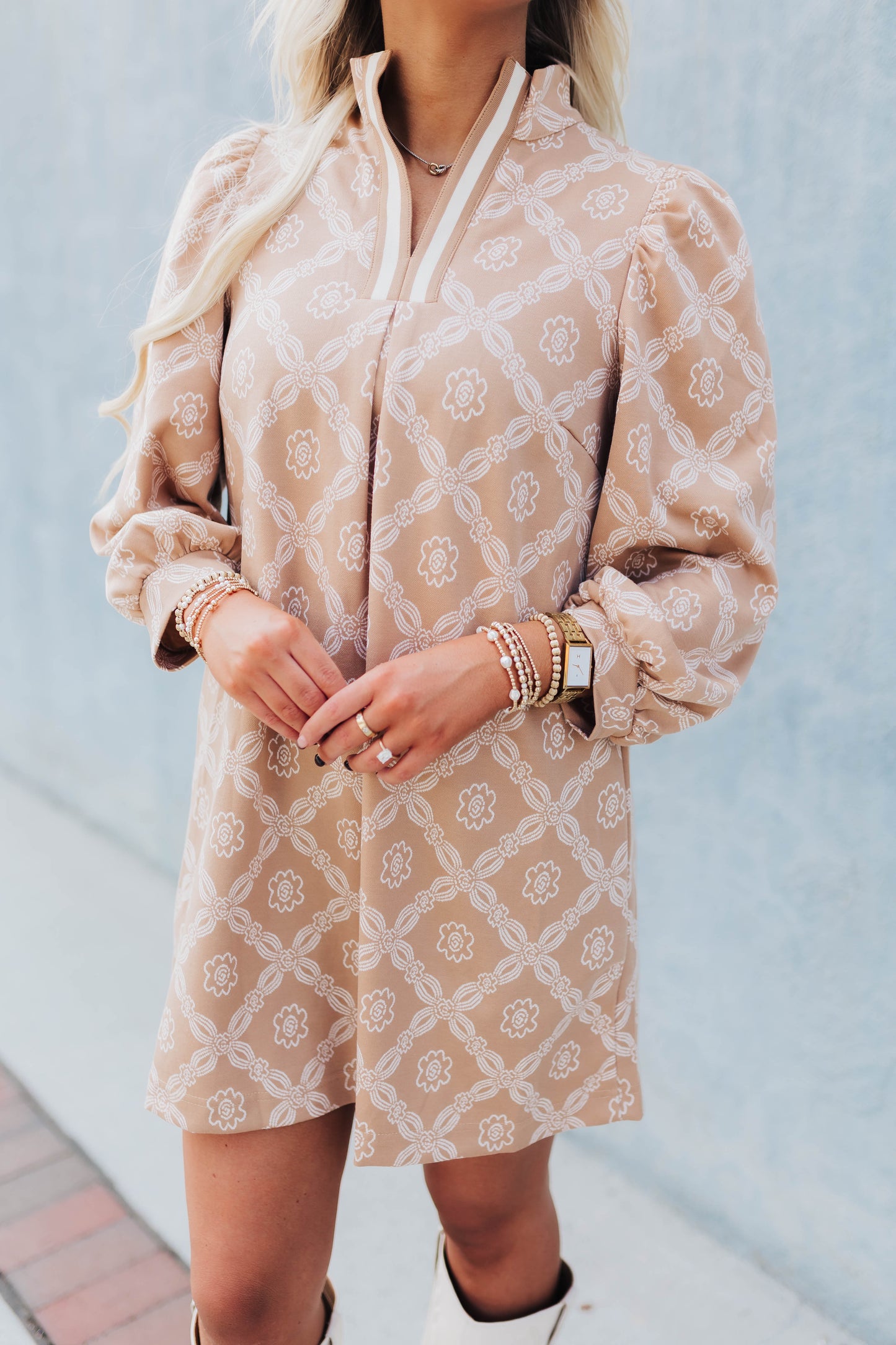 Caramel Mornings Mini Dress