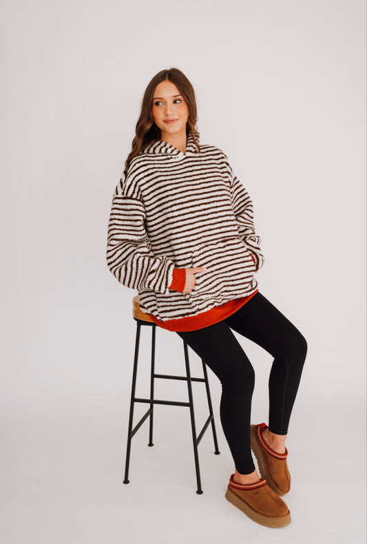 Teddy Striped Hoodie