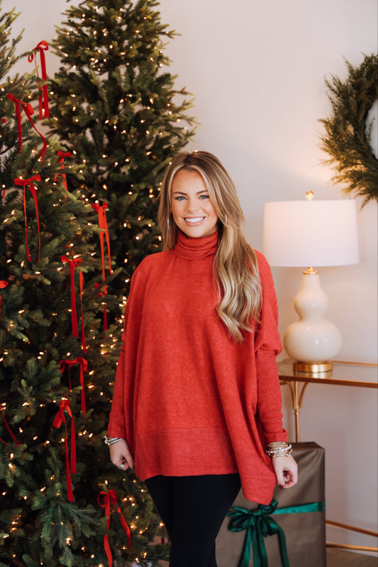 Classic Red Turtleneck