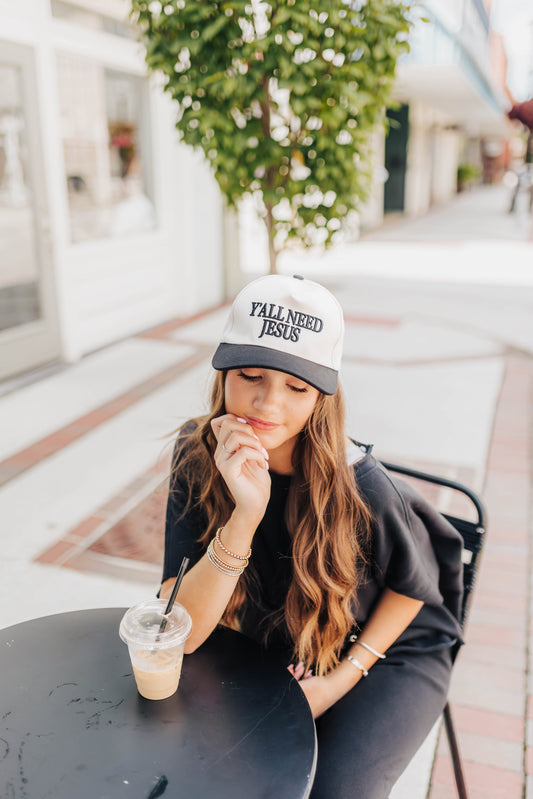 "Y'all Need Jesus" Black Trucker Hat