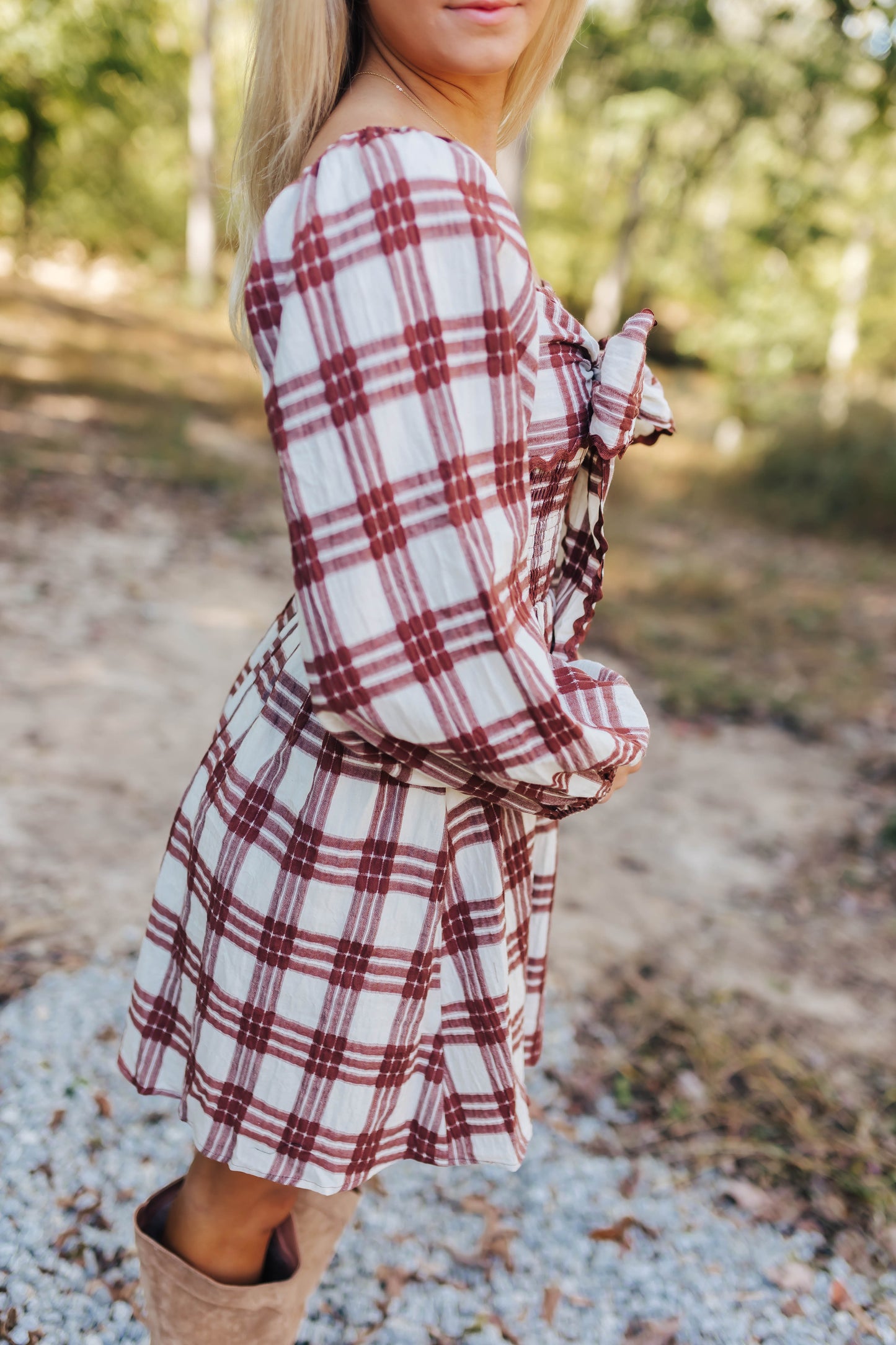 Tarsi Plaid Mini Dress