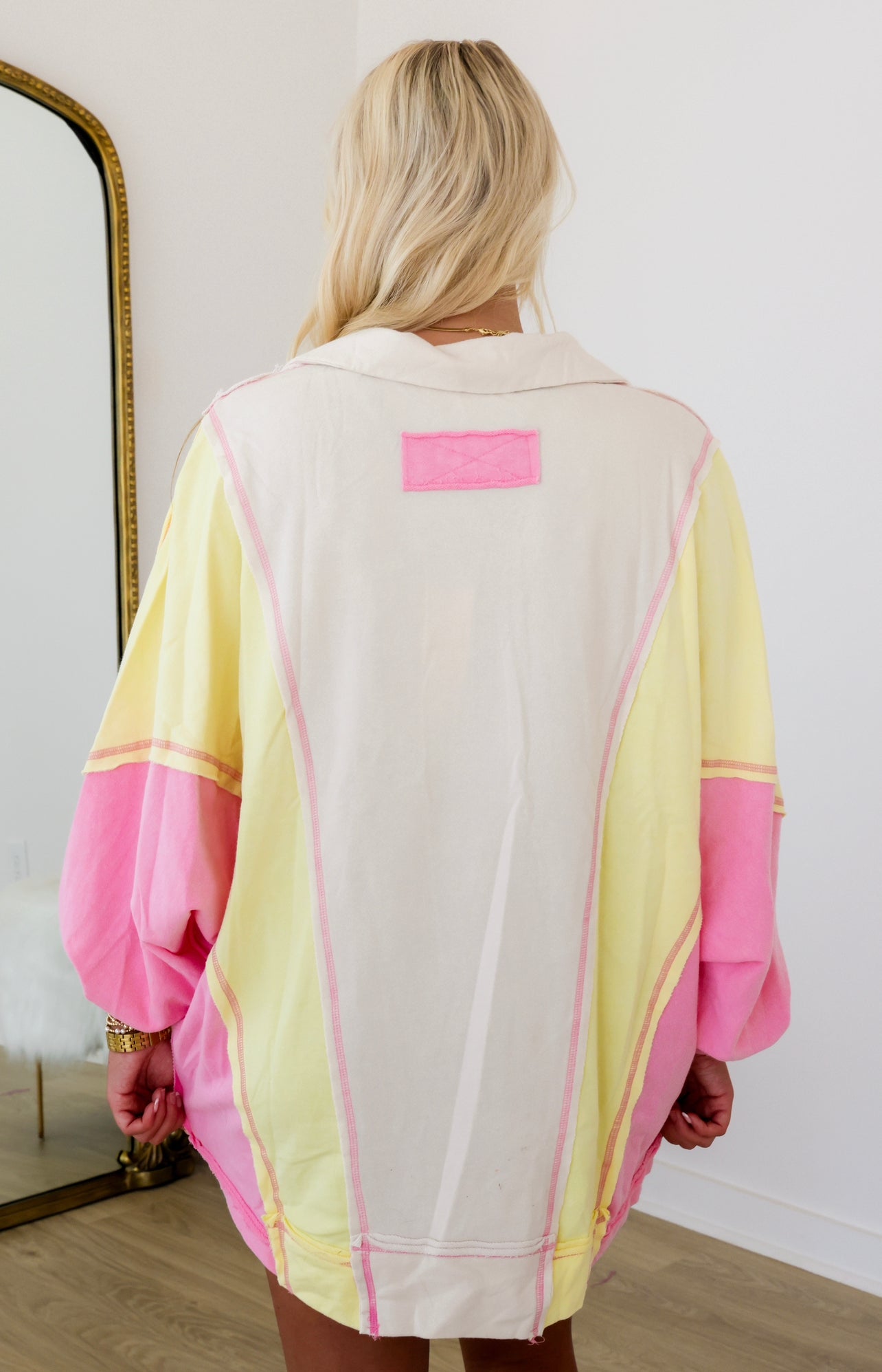 Hallie Multicolor Pullover - Pink