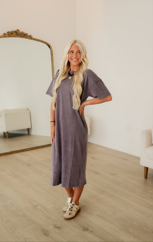 Charcoal Ease Dress