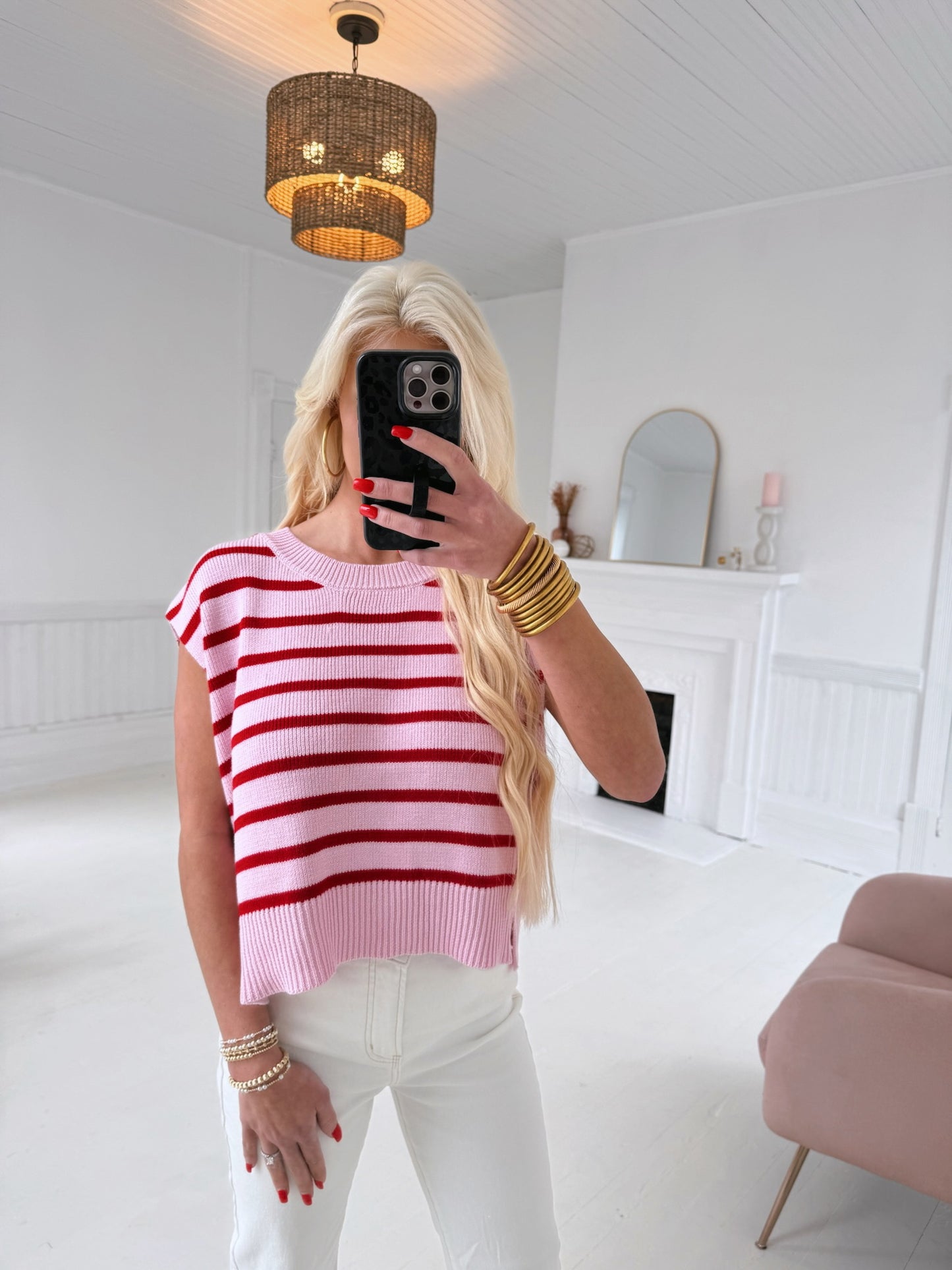 Sweetheart Pink Sweater Top