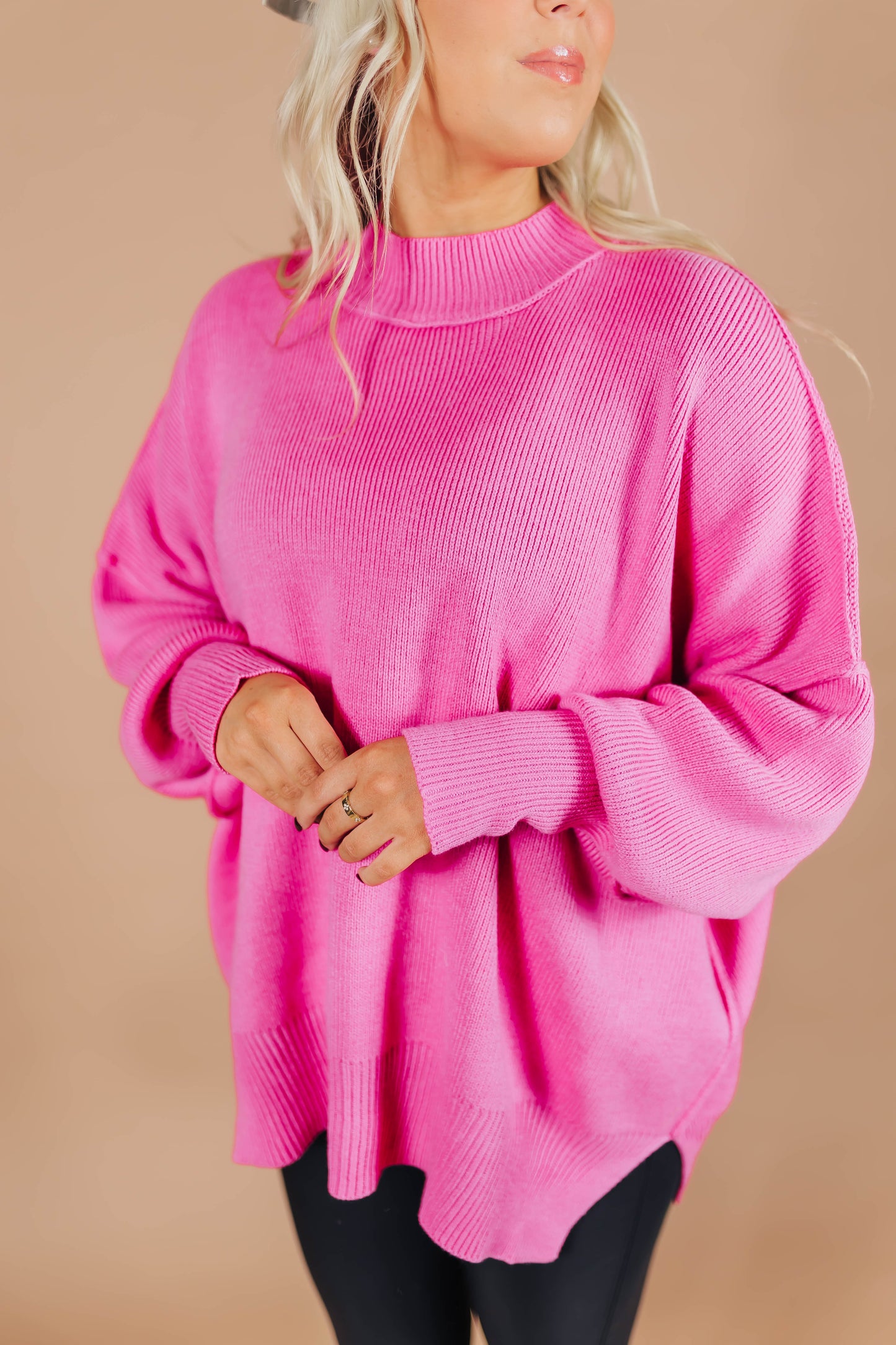 Pink Oversized Sweater