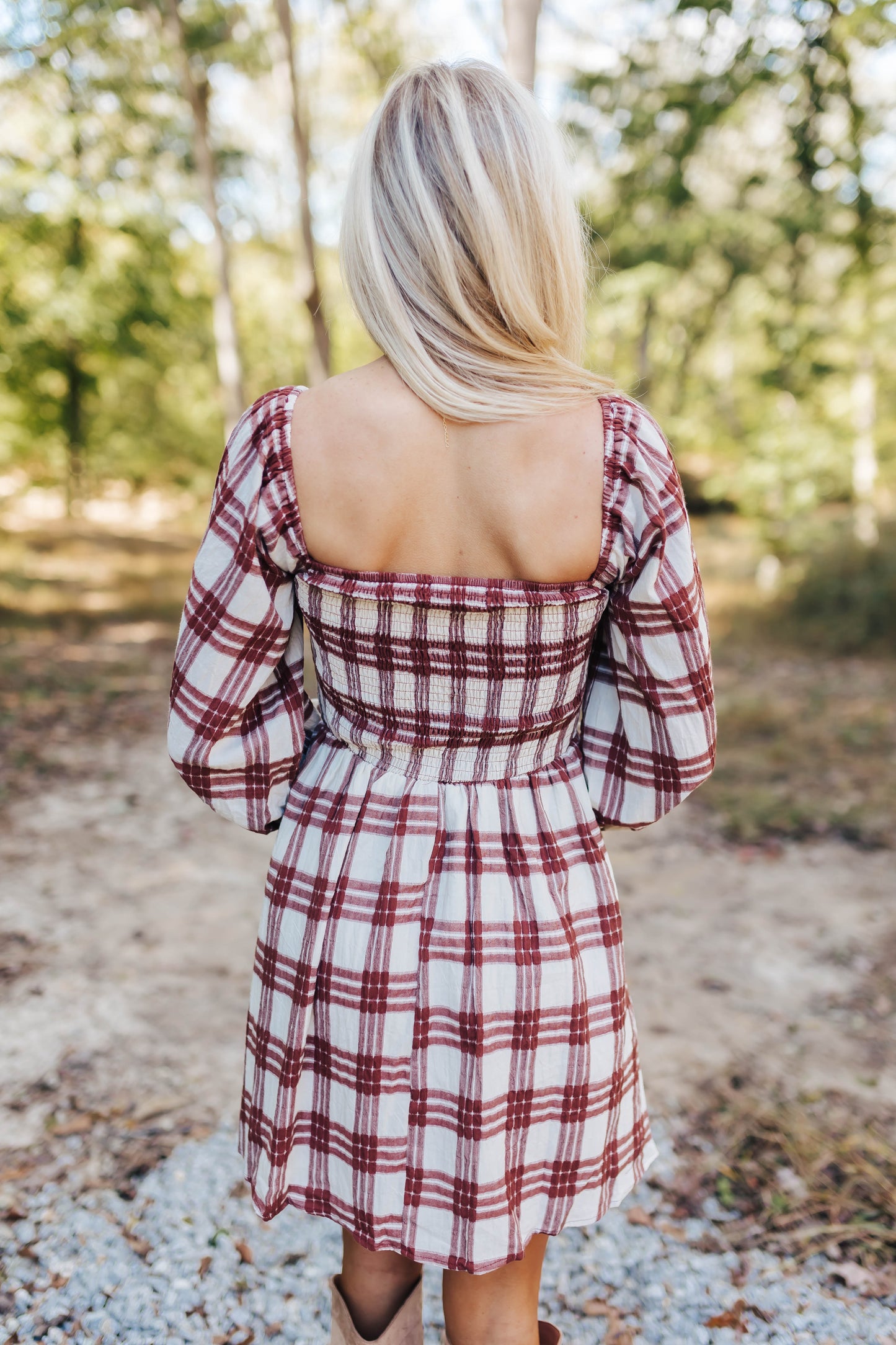 Tarsi Plaid Mini Dress