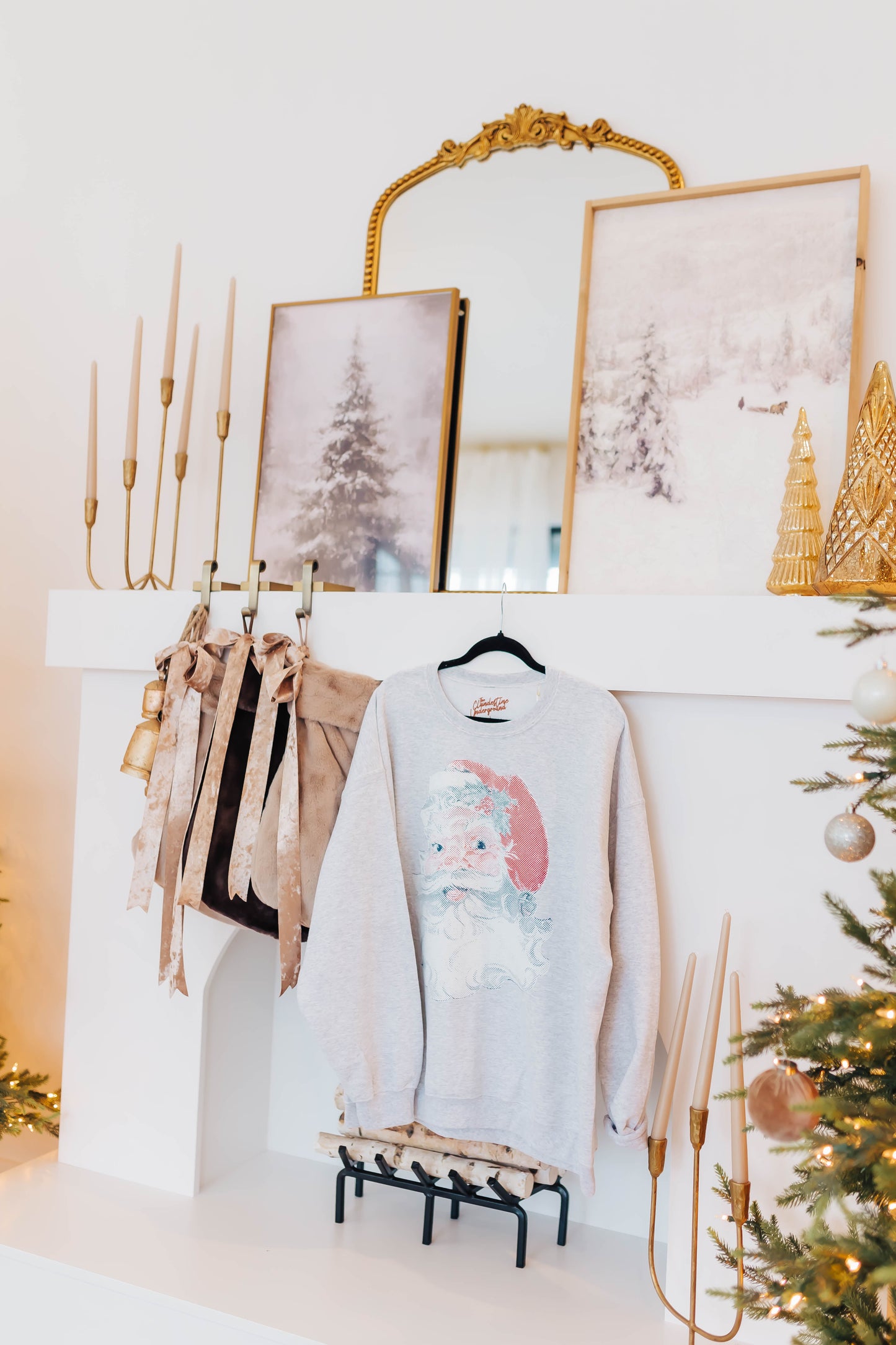 Vintage Santa Grey Crewneck