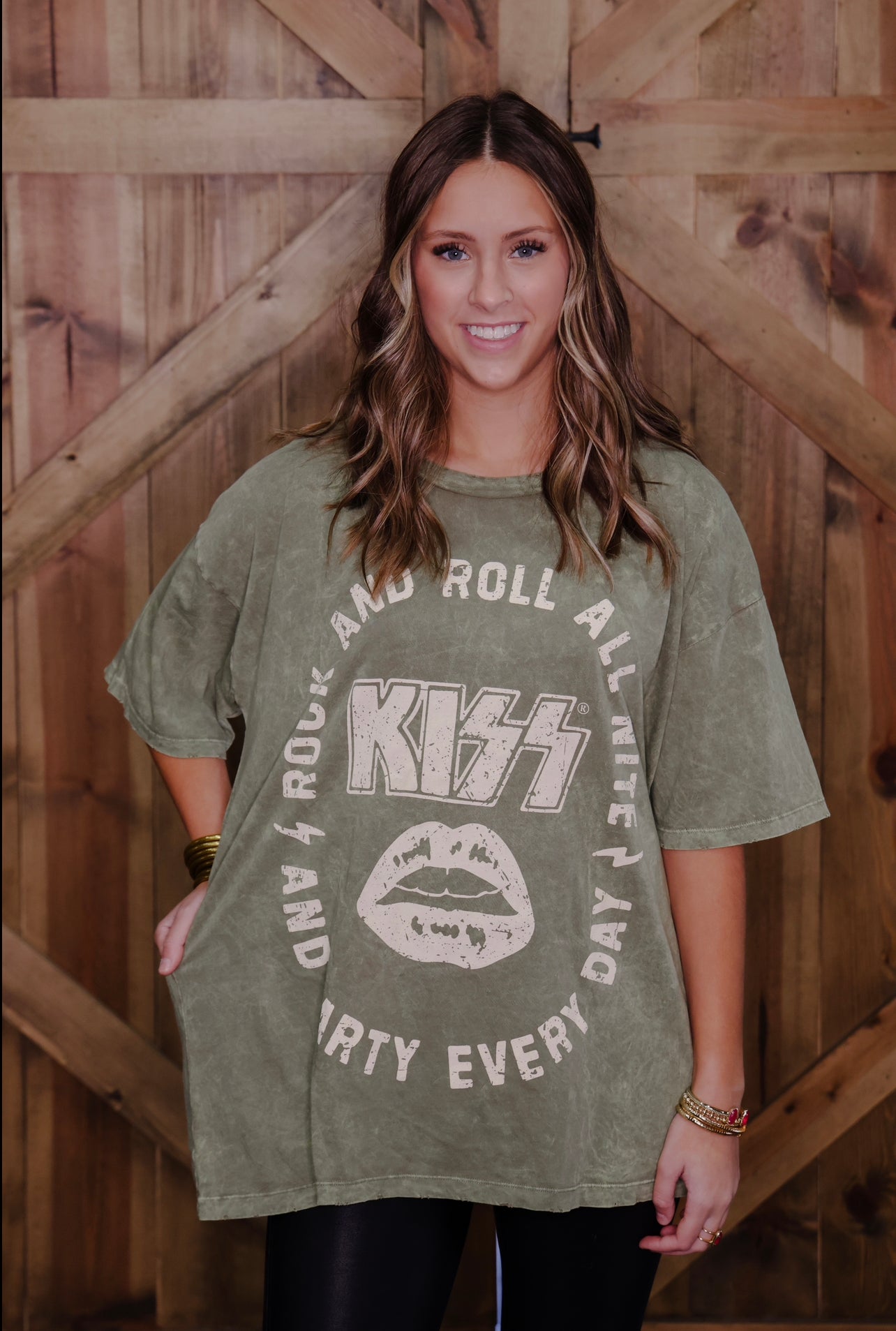 Rock N Roll Kiss Graphic Tee