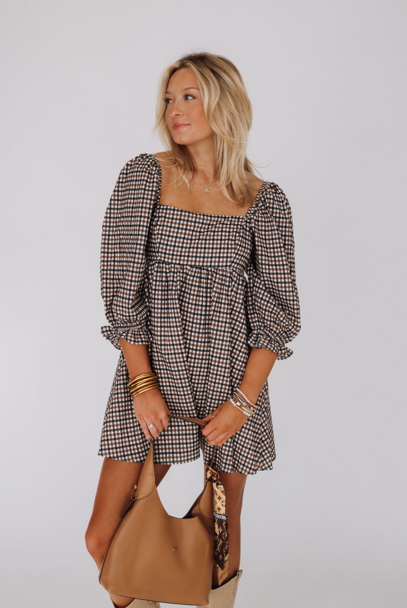 Thankful Days Gingham Dress