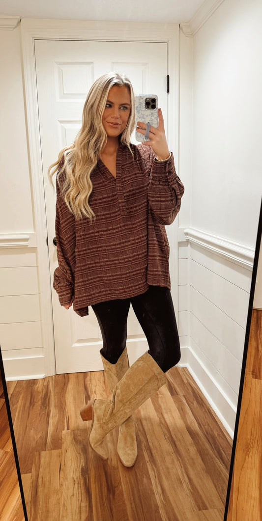 Tweed Plaid Thanksgiving Top