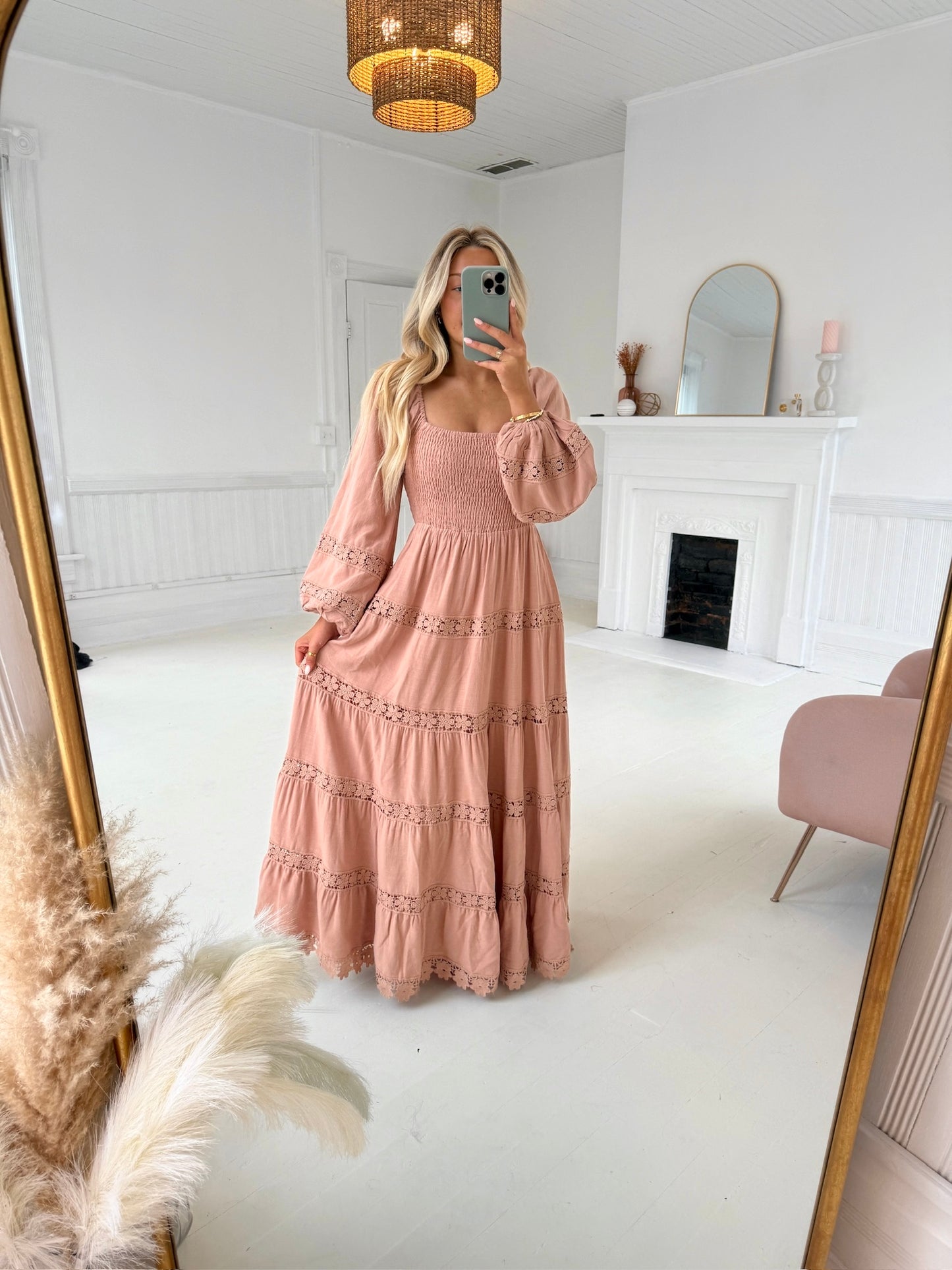 Blossom Blush Tiered Maxi Dress