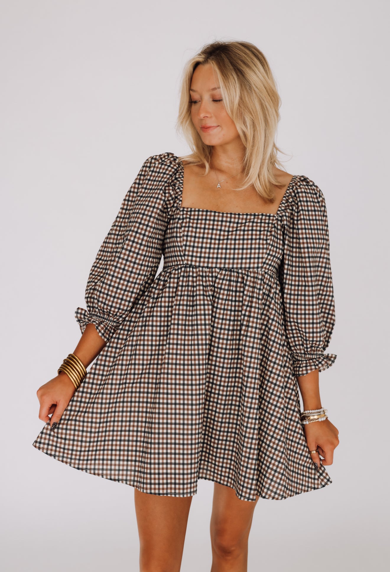 Thankful Days Gingham Dress