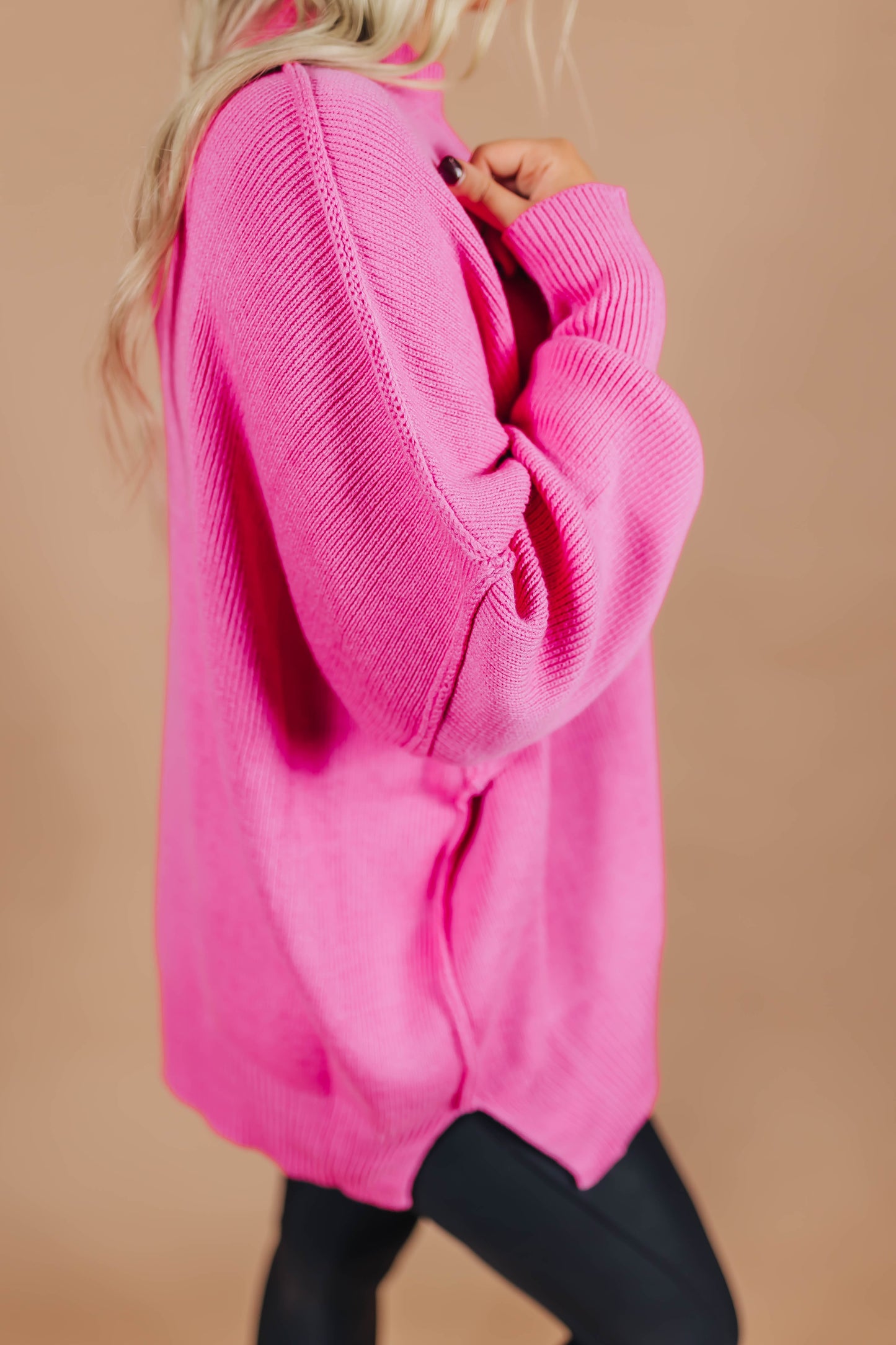 Pink Oversized Sweater