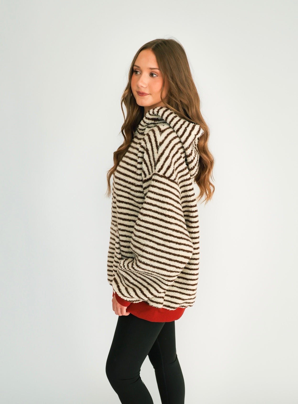 Teddy Striped Hoodie