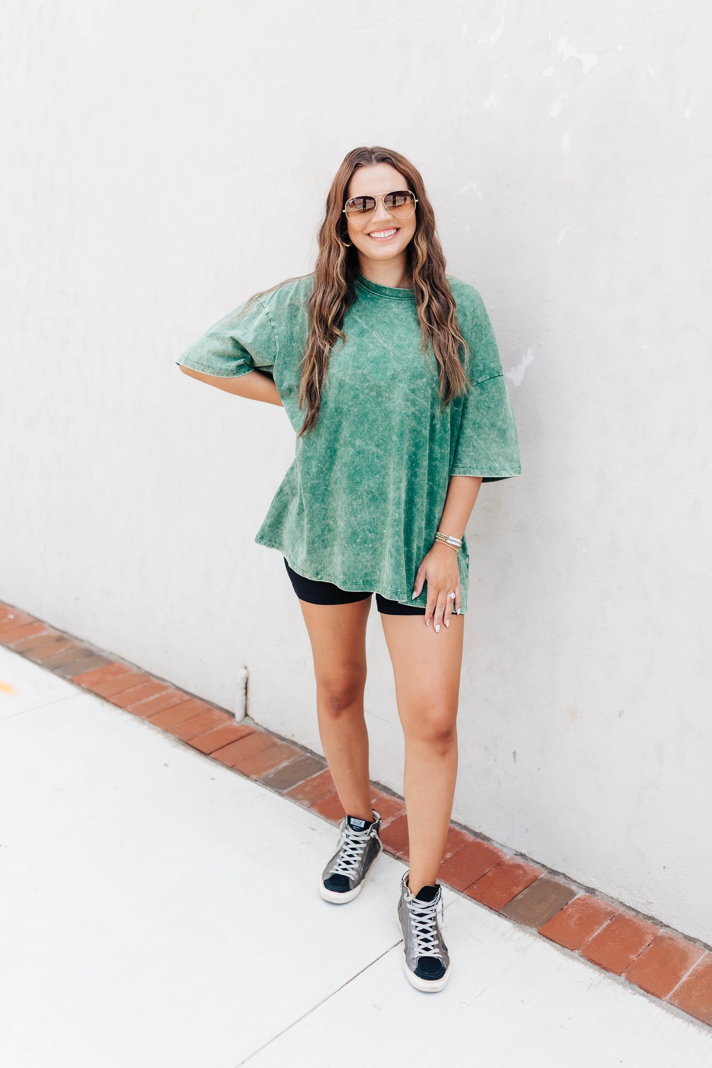 Acid Washed Green Tee