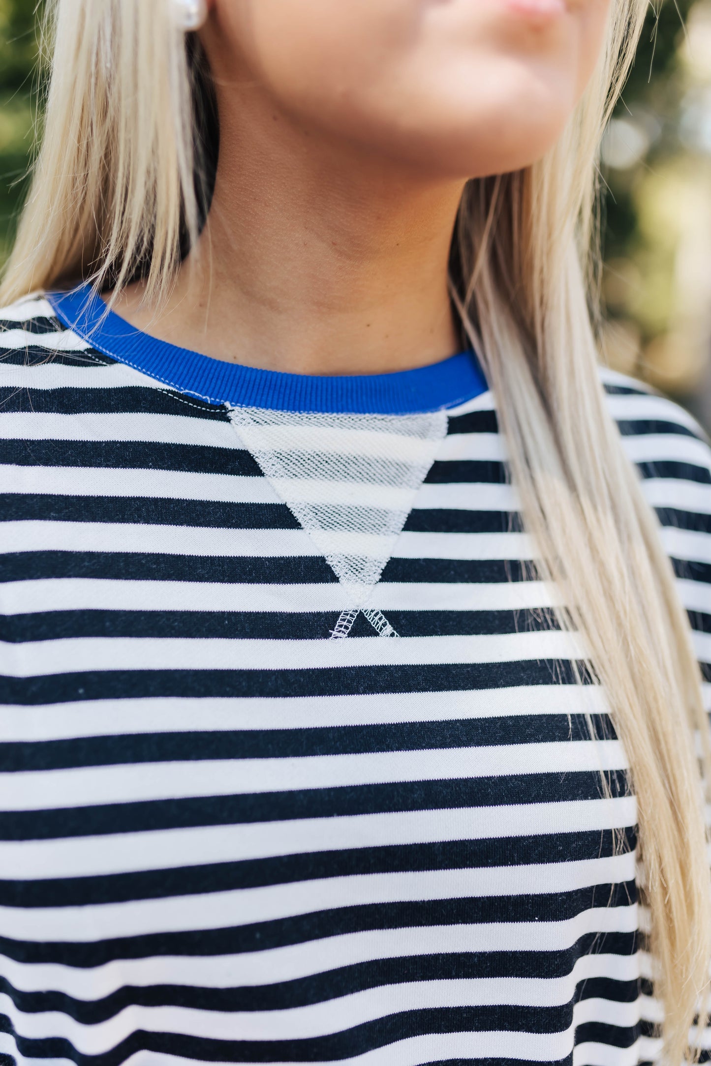 Jersey Striped Pullover