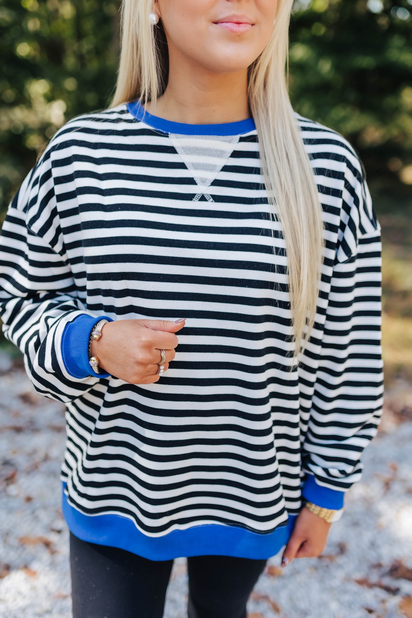 Jersey Striped Pullover