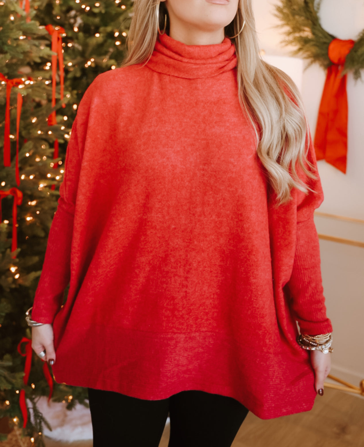 Classic Red Turtleneck