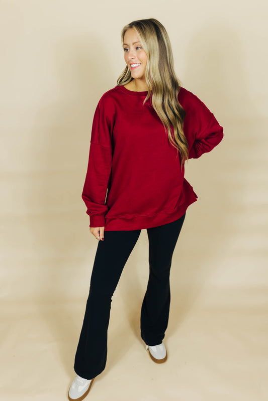 Basic Sweatshirt - Wine