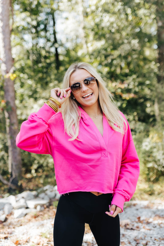 Pink Hoodie Sweatshirt