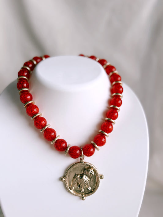 UGA Victory RED Necklace