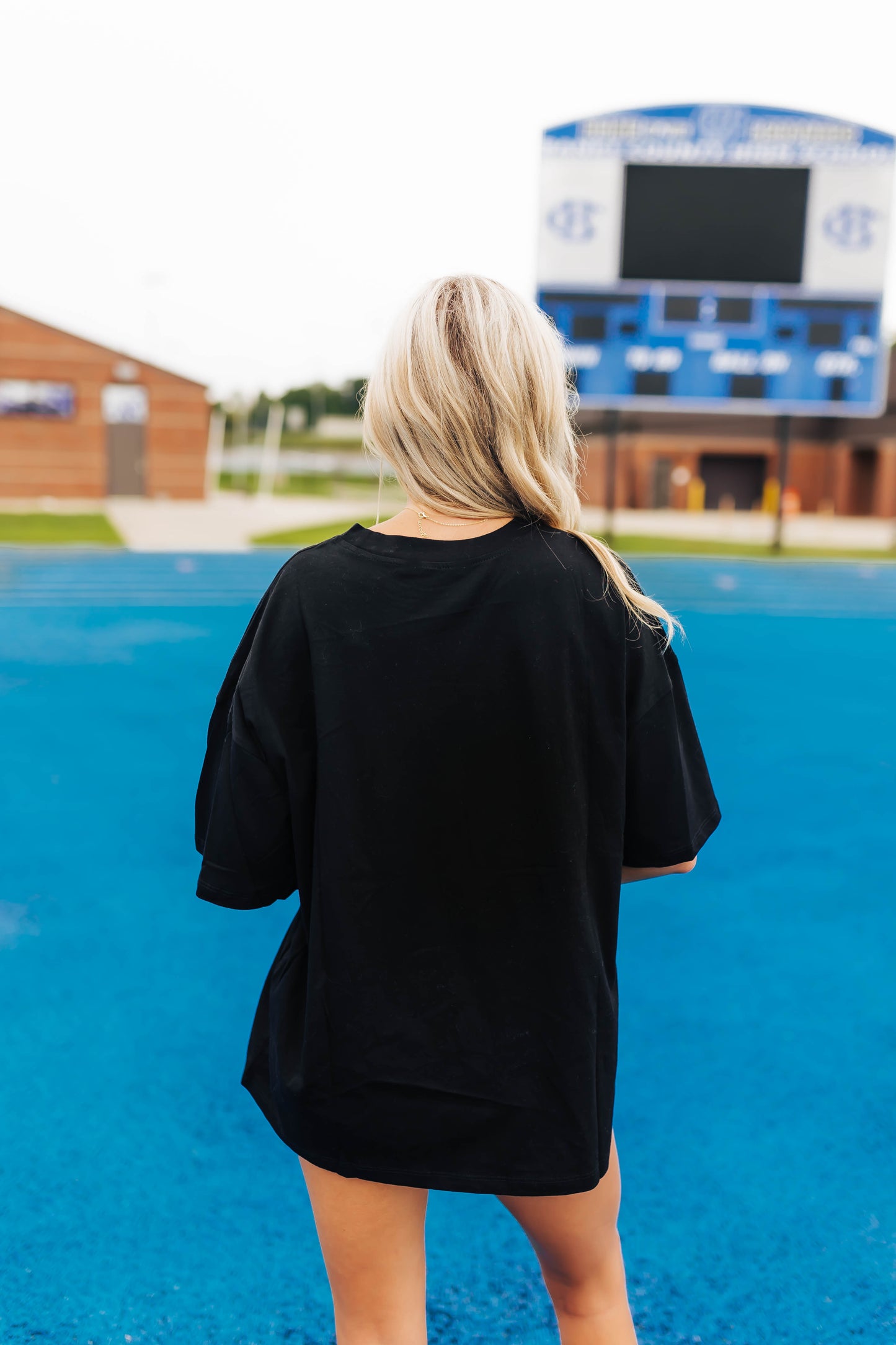 Black Patch Football Tee