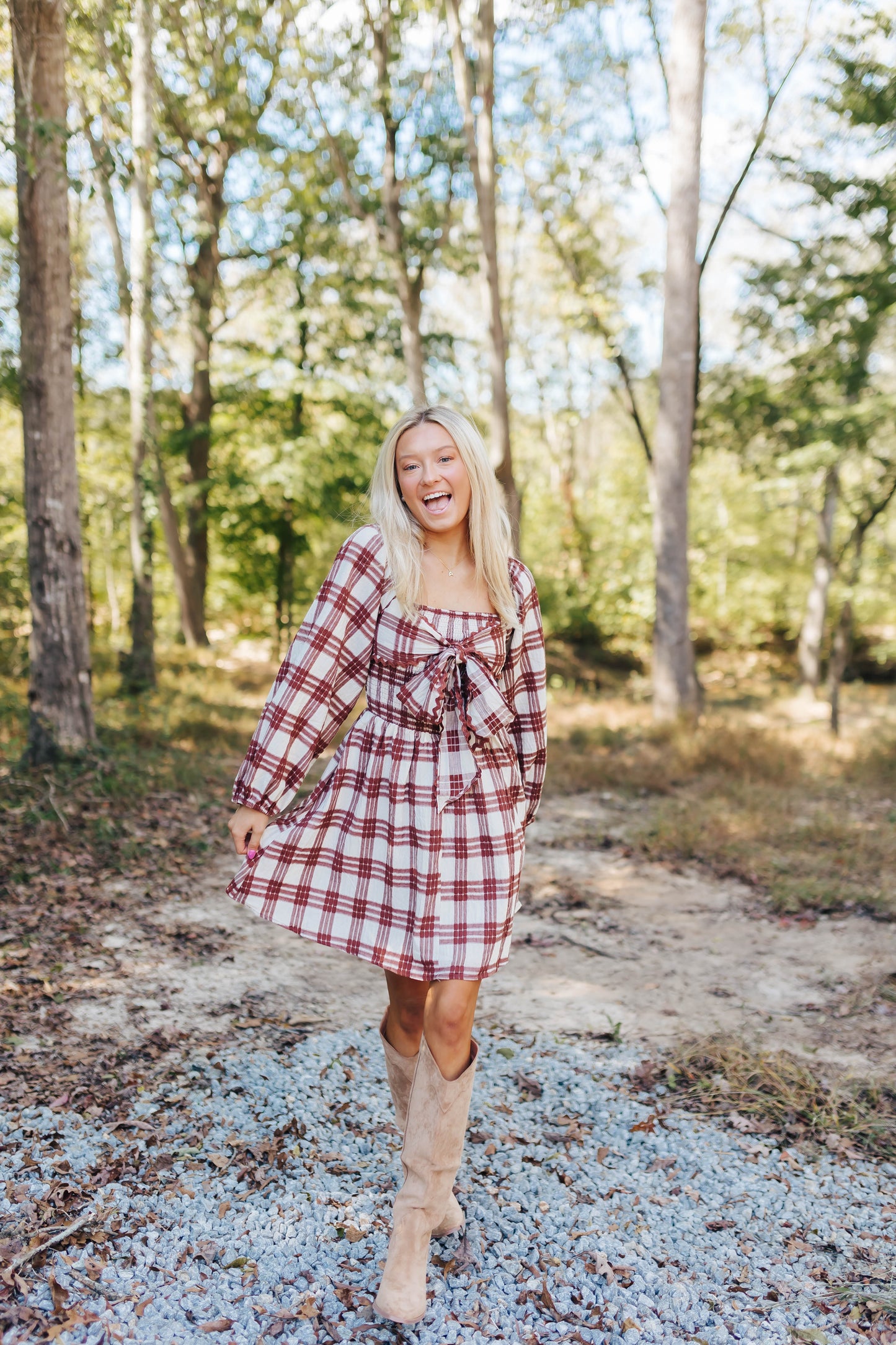 Tarsi Plaid Mini Dress