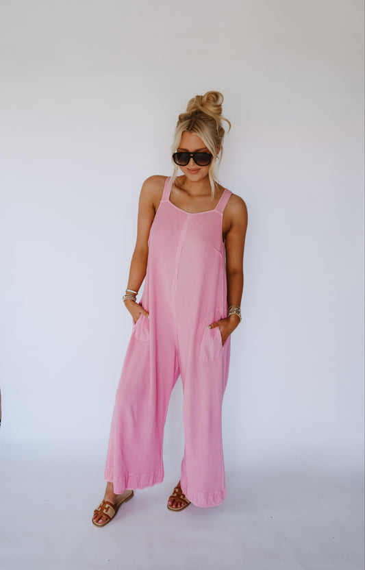 Blush Knit Jumpsuit