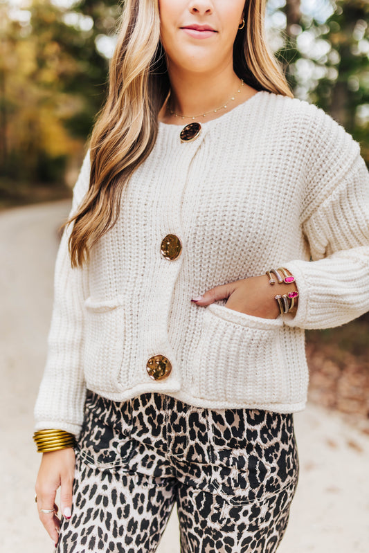 Beige Sweater Top