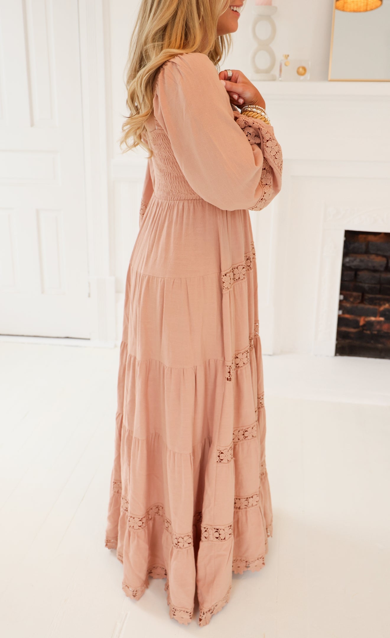 Blossom Blush Tiered Maxi Dress