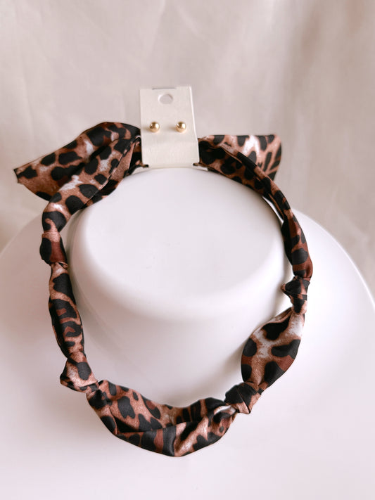 Leopard Print Bandana Scarf