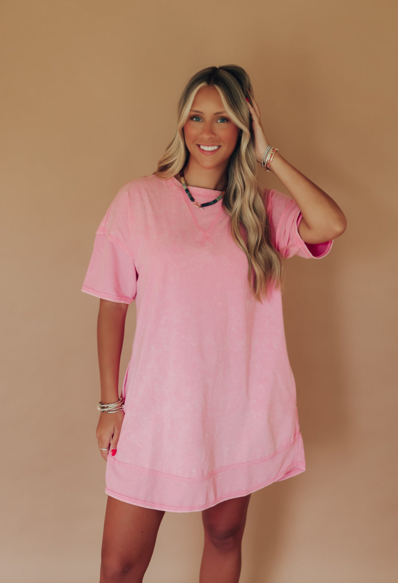 Flamingo Pink Casual Dress