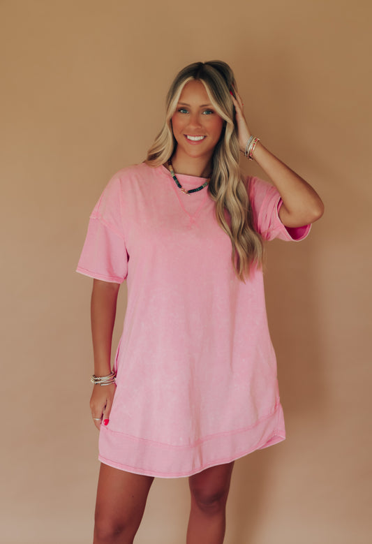 Flamingo Pink Casual Dress