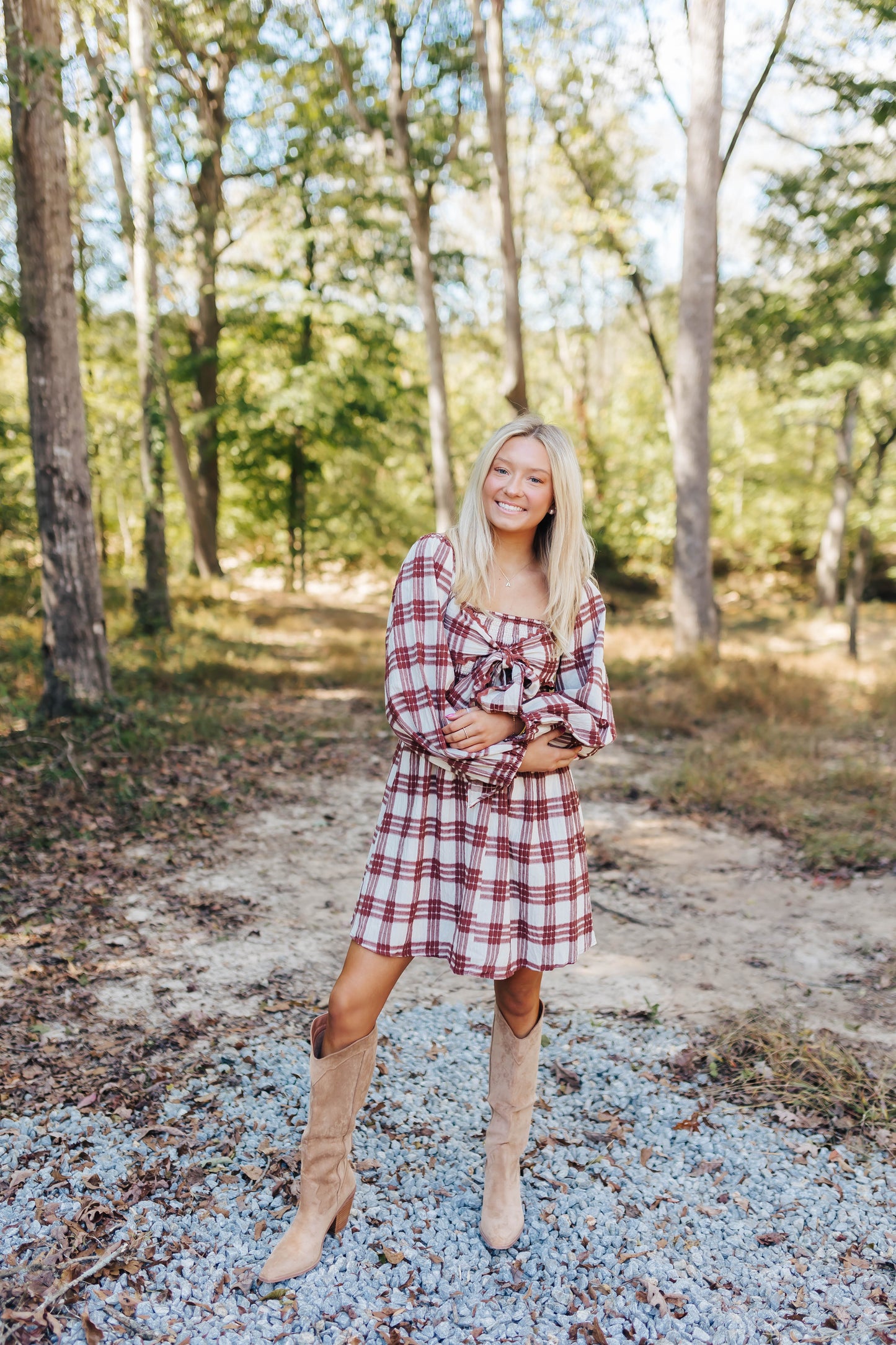 Tarsi Plaid Mini Dress