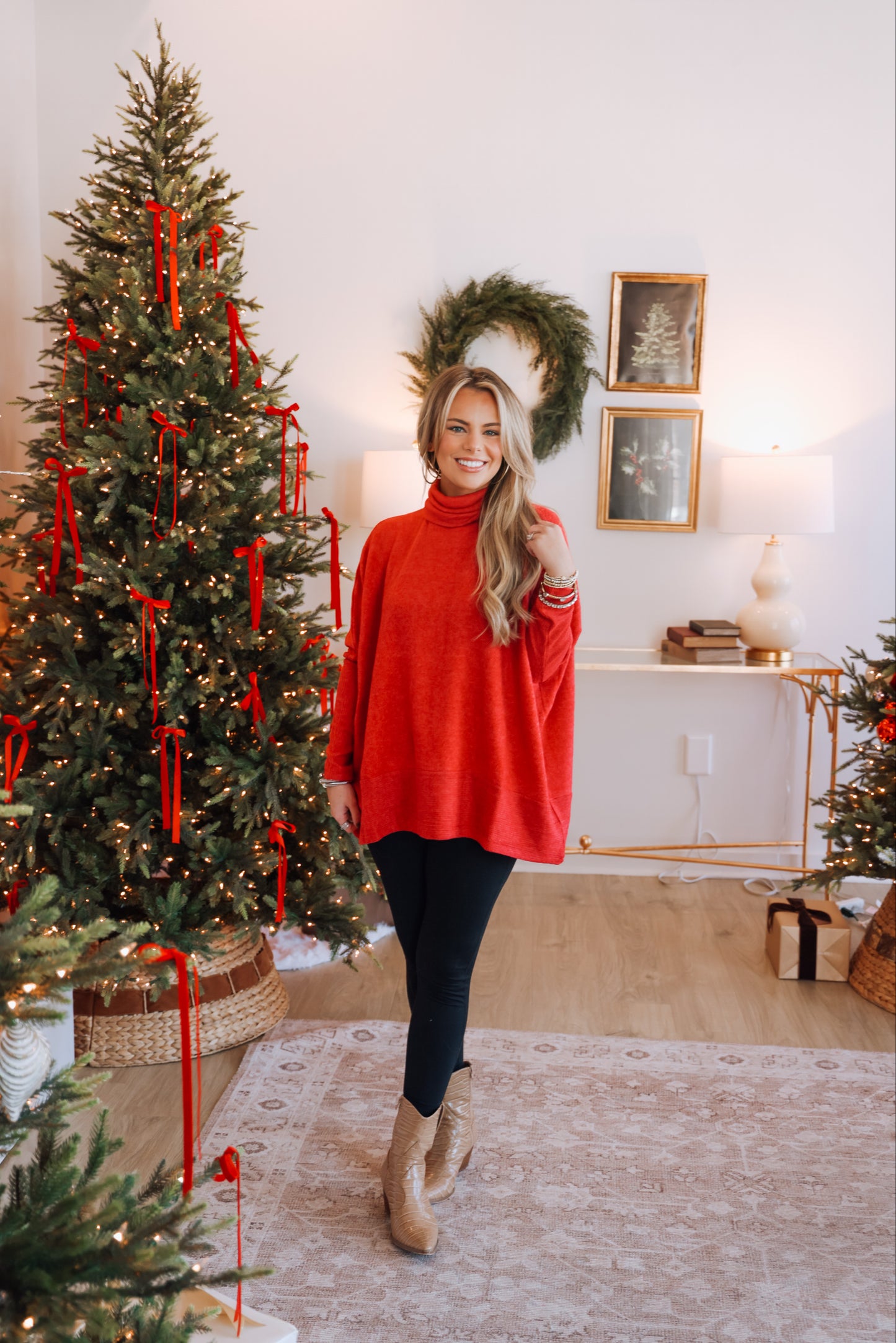 Classic Red Turtleneck