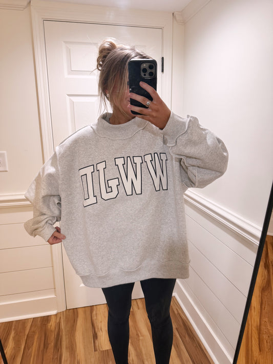 ‘WWJD’ Embroidered Mock Neck