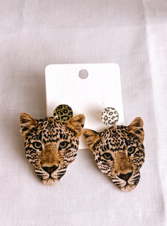 Leopard Head Earrings